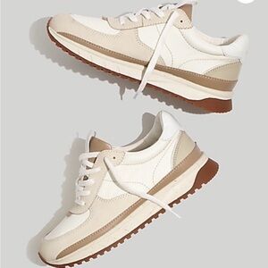 Madewell Kickoff Trainer Sneakers in Antique Cream